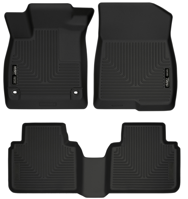 Honda Accord Floor Liners - Front & 2nd Seat - Husky Liners - WeatherBeater - Black - `18-`27